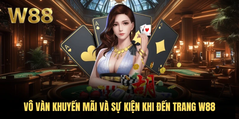 V&ocirc; v&agrave;n khuyến m&atilde;i v&agrave; sự kiện khi đến trang W88